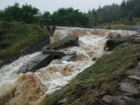 Povodeň 2002 - rozdělovací objekt nad Kameničkou